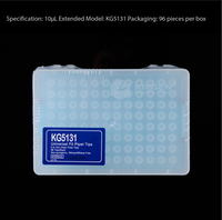 Embout d'aspiration S-J avec graduation, emballé et livré en boîte, embout de pipette en polypropylène (PP), embouts filtrants Kegen, modèle SJ2026012401