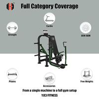 Appareil de musculation pectorale en acier inclinable avec fonctions de sécurité, coussin réglable et pochettes à poids à cadre ouvert pour centres de fitness commerciaux