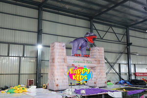 Ticari dinozor parkı tema kullanılan şişme giriş büyük dekor parti olay için şişme kemer dinozor kale hayvan giriş - Product Image 4