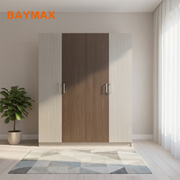 Armoire moderne à quatre portes, armoire de rangement en bois, dressing, meubles de chambre à coucher