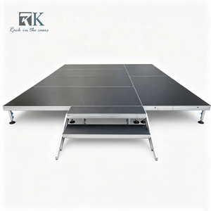 Mobile Stage <b>Platform</b> Easy Install Stage Event Anti-slip Outdoor Stage with Stairs for Outdoor Indoor - Product Image 1