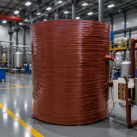 Bobine d'induction à fréquence moyenne, chauffée électriquement et refroidie à l'eau, pour four de fusion d'aluminium à haute température