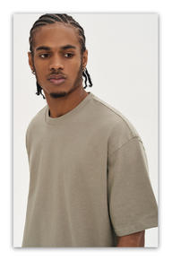 Coton de première qualité Impression de logo personnalisé Impression de t-shirt personnalisé T-shirt uni surdimensionné pour hommes - Product Image 6