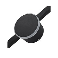 Applique murale LED moderne noire linéaire et circulaire, luminaire mural vertical minimaliste pour salon et chambre