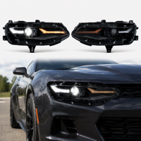 Phare LED séquentiel pour Camaro 2020-2024 LT RS SS ZL1, ensemble de phares fumés noirs, clignotant dynamique ambre, étanche