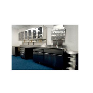 Mesa de trabajo de laboratorio JONMSE de acero inoxidable 304 con cajones para uso en laboratorios escolares - Product Image 1