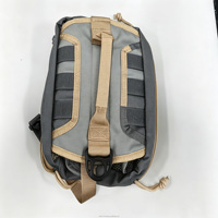 Sac de selle tactique personnalisé pour chien, marron, en nylon robuste, avec sangles MOLLE et rangement élastique pour grands chiens de travail