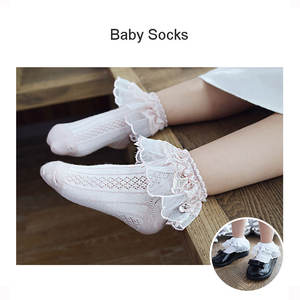 ถุงเท้าผ้าฝ้ายปักลายสำหรับเด็กทารก,ถุงเท้าเด็กผู้หญิงผ้าคอตตอนเนื้อบางจับจีบน่ารักสำหรับใส่ในฤดูใบไม้ผลิ - Product Image 2