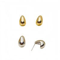 Boucles d'oreilles en laiton de forme goutte d'eau haut de gamme - Accessoires luxueux et simples