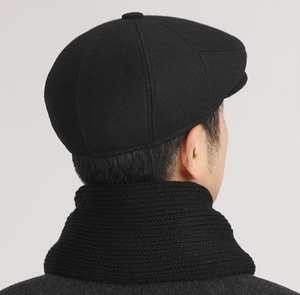 Casquette de lierre pour hommes casquettes à oreillettes invisibles rétractables couverture d'<span class=keywords><strong>oreille</strong></span> extérieure chaude béret plat gavroche Gatsby chapeaux - Product Image 5