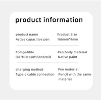 Stylet actif universel pour tablette, stylet de luxe 2-en-1 compatible avec iOS/Android/Windows, matériau métallique pour écrans iPad