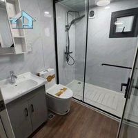 Maison conteneur moderne pliable et extensible de 20 pieds, villa préfabriquée 1-2 chambres, salle de bain, salon, modèle supermarché