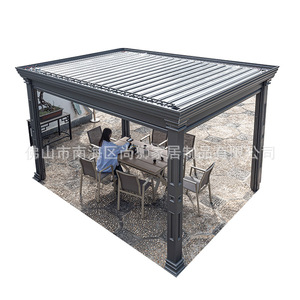 Gazebo de Aleación de Aluminio para Exteriores, Estilo Europeo, Impermeable, Pérgola con Juego de Mesa y Sillas para Patio - Product Image 1