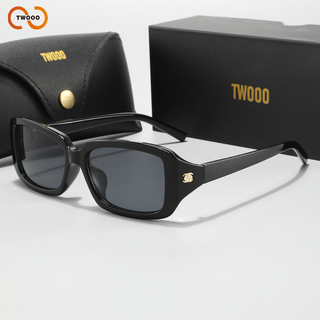 TWOOO T1760 Casual Simple Square Frame Sunglasses Rectangle Floral Fashion New Arrival Factory Wholesale Support Customize Logo