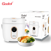 Mini cuiseur à riz en acier inoxydable électrique pour la maison avec tasse à mesurer jusqu'à 1L