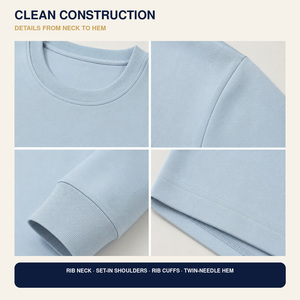 Vente en gros de t-shirts à manches longues pour hommes, couleur unie, col rond, 260 g, coton, polyester, élasthanne, tissu <span class=keywords><strong>Mamba</strong></span>, OEM personnalisé - Product Image 5