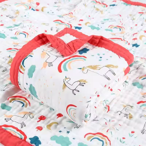 100% coton biologique 6 couches enfant en bas âge bébé couverture mousseline Swaddle - Product Image 1