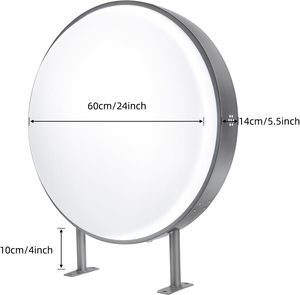 Letrero Luminoso LED Redondo de Doble Cara, Impermeable, para Montaje en Pared, para Publicidad Exterior en Cafés, Bares y Restaurantes - Product Image 6