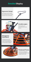 Vente directe d'usine essence route Surface taureau flotteur béton outils de finition béton lissage Machine truelle électrique