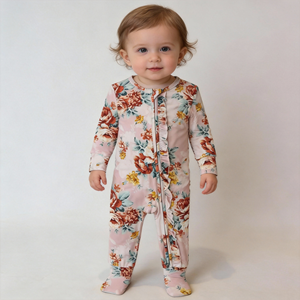 छोटे वर्ग के निर्माता कस्टम बुटीक बच्चे के कपड़े मुद्रित हुए जिपर पाजामास के कपड़े मुद्रित - Product Image 4