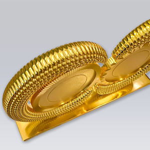 Moneda Conmemorativa de Empresa, Diseño Personalizado del Fabricante, Logotipo Grabado, Chapada en Oro, Religiosa, Tradicional, Metálica, con Borde de Diamantes - Product Image 2