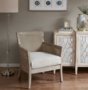 Modern Rattan Tufted Soft Leisure Armchair - Product Image 1