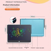 Tablette d'écriture numérique LCD 16 pouces pour enfants, tableau à gribouiller rechargeable avec fonctions d'effacement, bloc-notes graphique