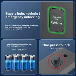 Serrure <span class=keywords><strong>de</strong></span> porte intelligente biométrique Vertexis Best Seller avec écran tactile, sans clé, contrôle à distance WiFi via l'<span class=keywords><strong>application</strong></span> Tuya - Product Image 4