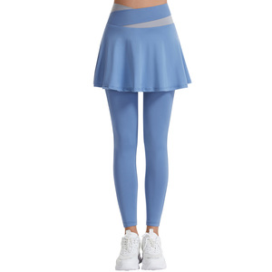 Leggings de yoga en vente chaude Logo personnalisé Jupes bout à bout taille haute froissées Pantalons de yoga pour la gym Pantalons de sport pour femmes - Product Image 4