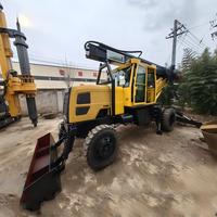 Foreuse rotative sur roues de 15 m, machine de forage hydraulique pour pieux, pour la construction rurale