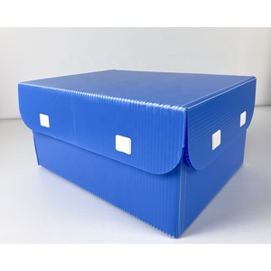 Stackable Plastic Moving Crate Plastic Turnover Box with Lid
