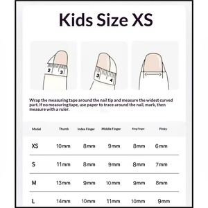 [Prodotto a Shenzhen] 50 Stili di Capsule per Unghie Pre-Disegnate per Bambini, Unghie Finte Cartoon per Bambini 3-12 Anni, Punte per Nail Art - Product Image 2