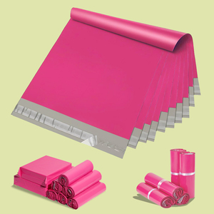 Venta al por mayor de bolsas de embalaje impermeables autoadhesivas de 45x55cm, paquete de 100 unidades, color rosa, gruesas, para logística y envíos, ideales para ropa de gran tamaño. - Product Image 1