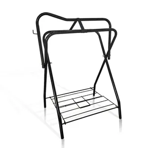 JH-Mech Easy To Use and Store Heavy-duty Tubular Steel Saddle Stand for English and Western Horse Saddles