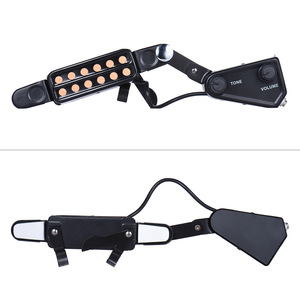 Pastilla para guitarra acústica de 12 orificios con controles de tono y volumen para conversión eléctrica - Product Image 5