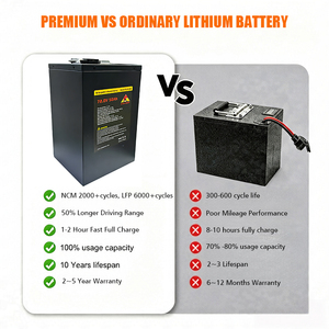 Batteries lithium-ion 72V 50Ah 120Ah de fabrication chinoise, batteries 48V 80Ah 52V Lifepo4 avec protection contre les courts-circuits BMS pour voitures électriques - Product Image 2