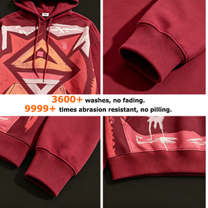 Sudadera con Capucha Vintage Lavada de 450GSM, Estampado Gráfico Personalizado, Estilo Desgastado, Corte Holgado, Felpa Francesa, Sudadera Lisa - Product Image 2