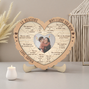 Modello Innovativo Best-Seller 2026, Cornice Fotografica in Legno con 12 Motivi per Ama-Ti, Regalo per la Festa della Mamma - Product Image 1