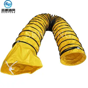 Yellow Flexible PVC Ventilation Air Ducting 12" 25ft