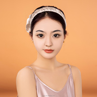 Bandeau en soie de mûrier 100% à volants, best-seller de la mode, vente en gros, bandeau plissé de luxe, personnalisable, accessoire de cheveux simple pour adultes