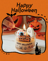 Vente en gros de cire de soja pour Halloween, bougies parfumées d'aromathérapie faites à la main