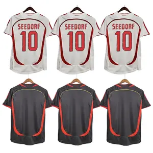 男队俱乐部AC 2006-2007复古足球球衣米兰足球服衬衫定制标志制服