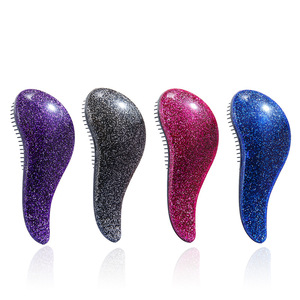 Peigne de massage coloré, grand format, réglable, pour les voyages et la maison, démêle les cheveux, finition scintillante, matériau ABS - Product Image 1
