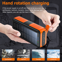 Productos Más Vendidos 2024, Cargador de Teléfono Portátil con Dinamo, Carga Rápida, Banco de Energía Impermeable de 10000 mAh, Banco de Energía Solar con Manivela