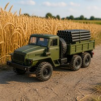 Camion RC 6x6 tout-terrain télécommandé 41cm 2.4GHz 7.4V ABS+Métal Classique Jouet Cadeau Chargeur Inclus 3 Canaux Fonction Suivez-moi