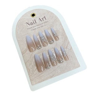 New Nails Butterfly Rhinestone Versátil Long Al Wearable Pure Desire Style Nail Tips - Product Image 5