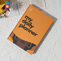 Carnet A5 personnalisé d'usine OEM, 100 feuilles, couverture rigide en cuir et tissu, journal imprimé à la demande, agenda