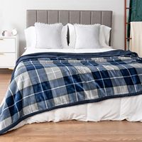 Plaid Sherpa pour canapé, lit ou fauteuil, 460 GSM, doux, en flanelle polaire, réversible, chaud et confortable, lavable en machine