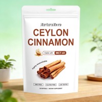 Exportation transfrontalière de gélules de cannelle de Ceylan, compléments alimentaires, 60 capsules, vente directe d'usine, support OEM