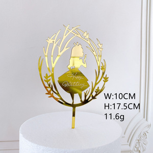 Nuovi Topper per Torte a Forma di <span class=keywords><strong>Angelo</strong></span> e Farfalla in Acrilico a Specchio, Decorazioni per Torte di <span class=keywords><strong>Compleanno</strong></span> - Product Image 3